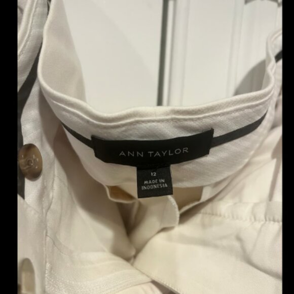 Ann Taylor - Cropped & Cuffed Dress Pants (Off White) - Picture 6 of 6